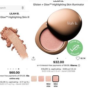 NWT lilah b. Glisten + glow skin illuminator